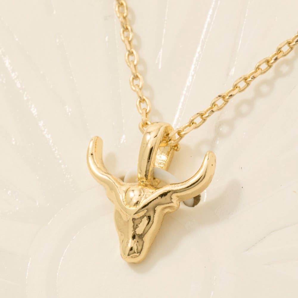 Western Bull Head Swappable Pendant Necklace