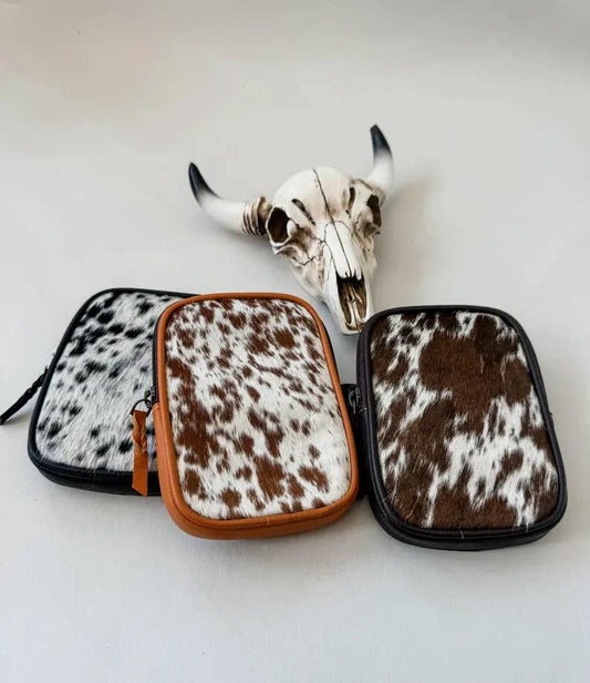 COWHIDE TUMBLER POUCH hairon cowhide accessory water jug