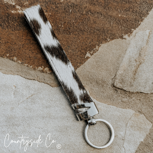 Cowhide Wristlet Keychain