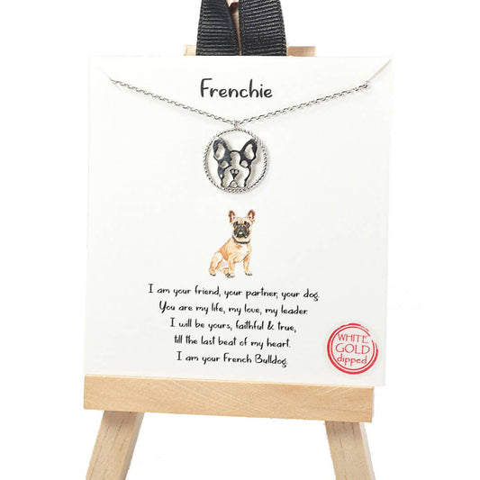Frenchie Bulldog Charm Necklace