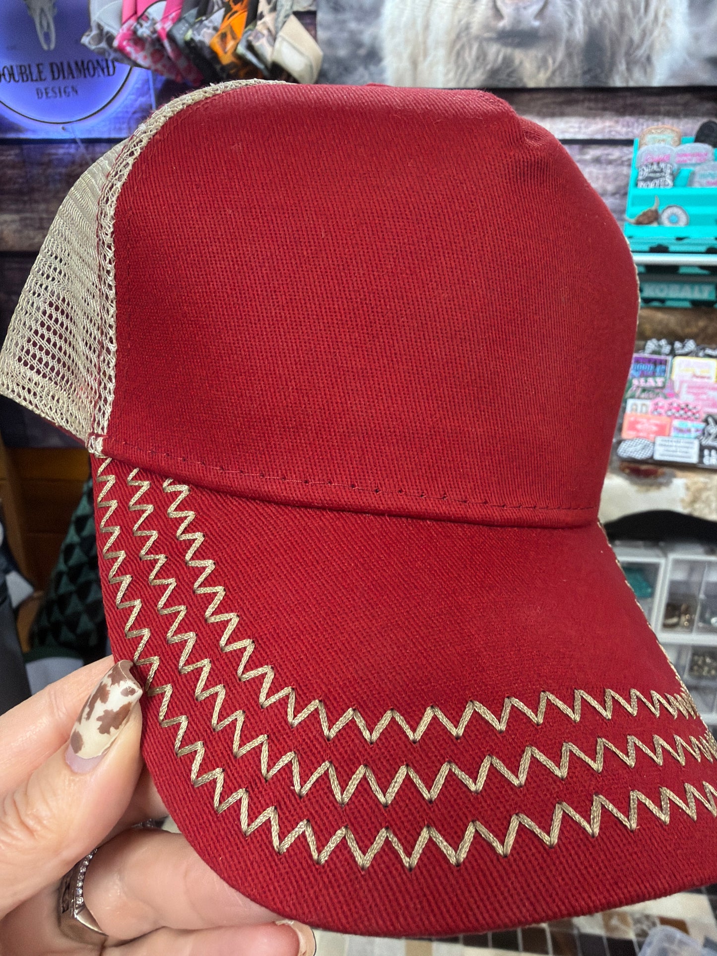 RED STITCH HAT PRE-ORDER FOR BUILD