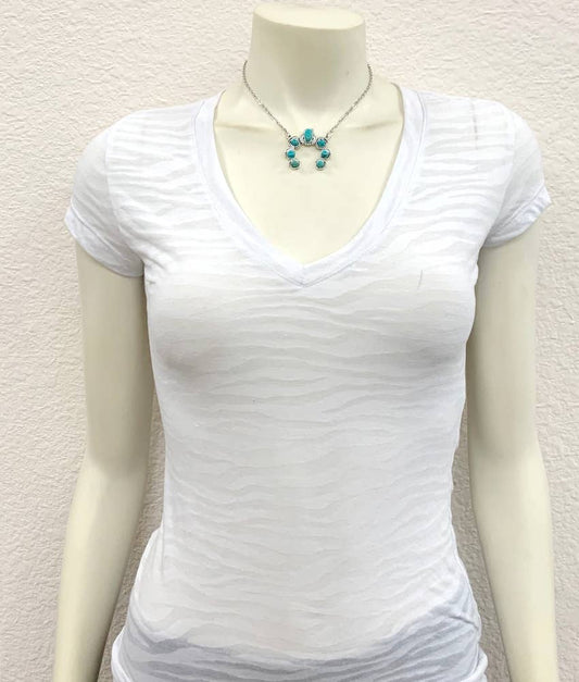 Squash Turquoise Necklace Earrings Set