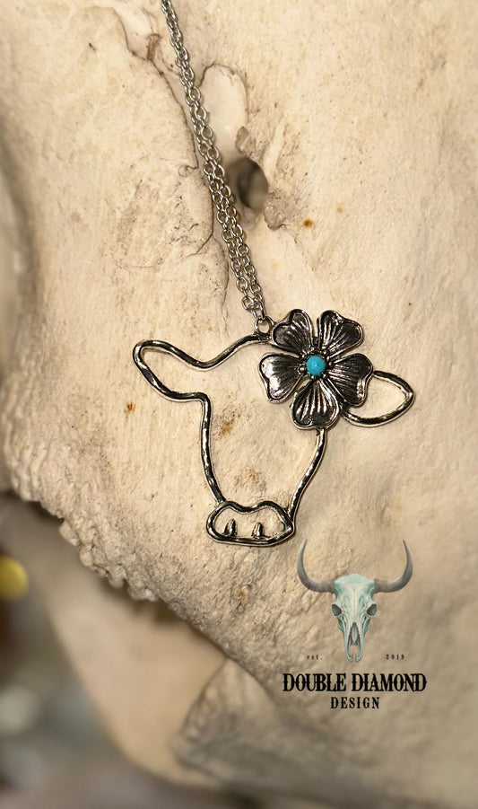TURQUOISE LIVESTOCK PENDANT NECKLACE